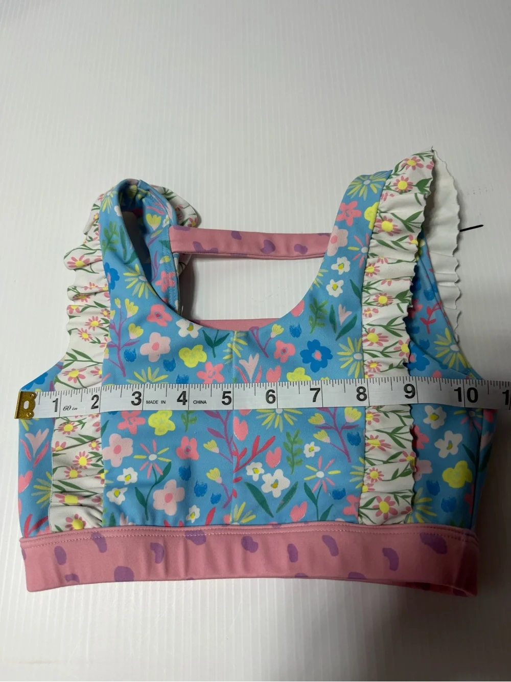 Matilda Jane Girls Floral Activewear Set Size 6 Crop Top & Leggings